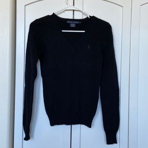 Ralph Lauren 100% lambs wool black sweater
